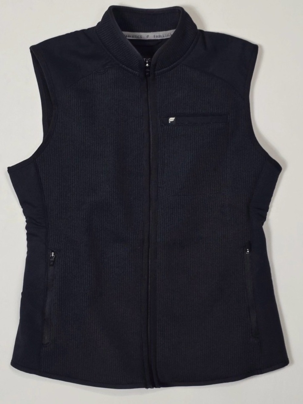 Fabletics pace knit Women's Black full-Zip Vest